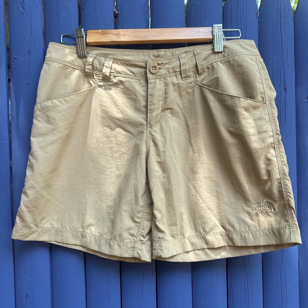 The North Face Beige Rip Stop Hiking Shorts
